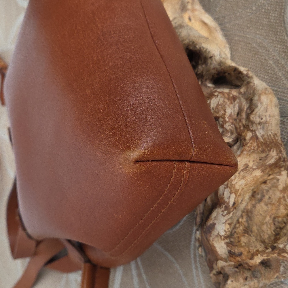 Madewell Brown Leather Bucket Bag - Picture 5 of 14